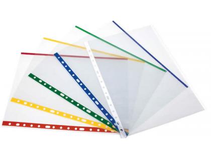 FUNDA GRAFOPLAS POLIPROPILENO DIN A4 INDICADOR AZUL BOLSA DE 10 FUNDAS