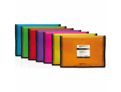CARPETA GRAFOPLAS CLASIFICADORA POLIPROPILENO BLACKLINE CRISTAL FUELLE 13 DEPARTAMENTOS AZUL