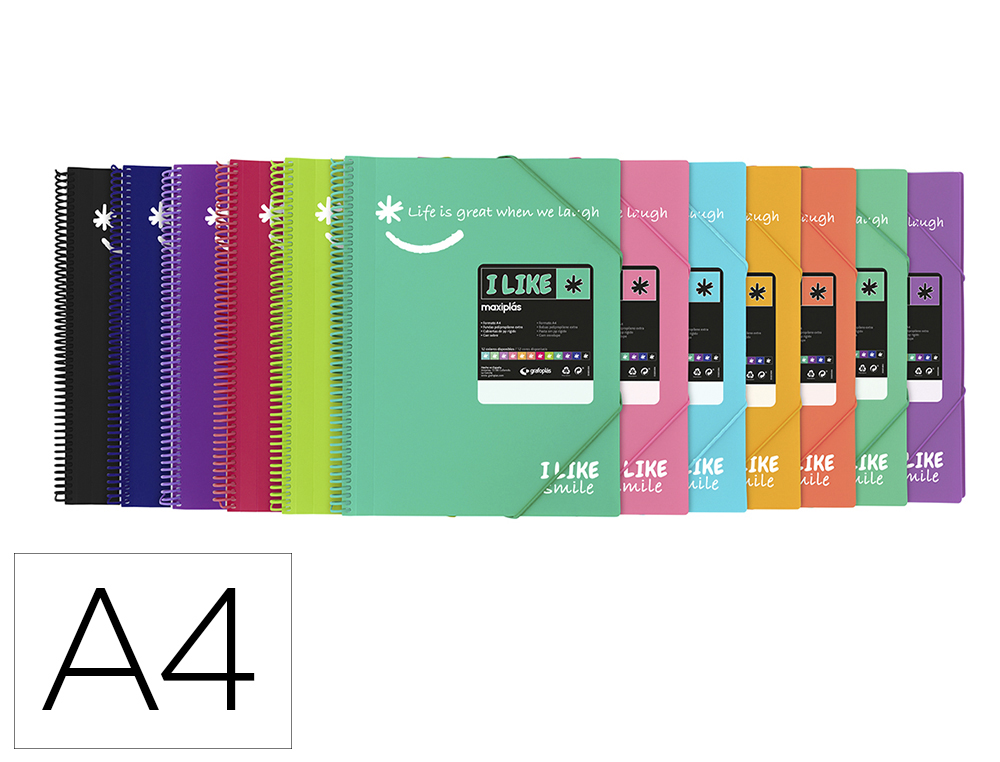 CARPETA GRAFOPLAS MAXIPLAS ESCAPARATE CON ESPIRAL 60 FUNDAS DIN A4 AZUL CIELO