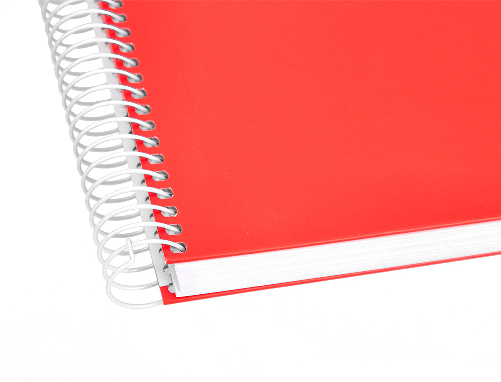 CUADERNO ESPIRAL LIDERPAPEL A5 CRAFTY TAPA FORRADA 80H 90GR CUADRO 4MM CON MARGEN COLORES SURTIDOS