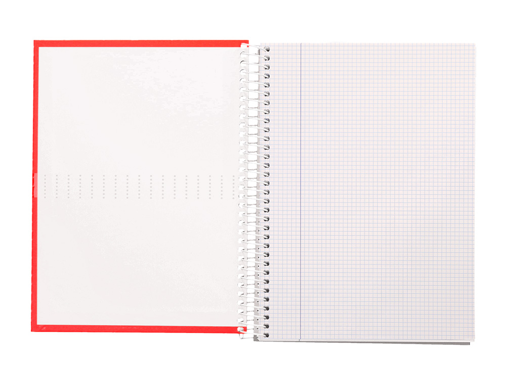 CUADERNO ESPIRAL LIDERPAPEL A5 CRAFTY TAPA FORRADA 80H 90GR CUADRO 4MM CON MARGEN COLORES SURTIDOS