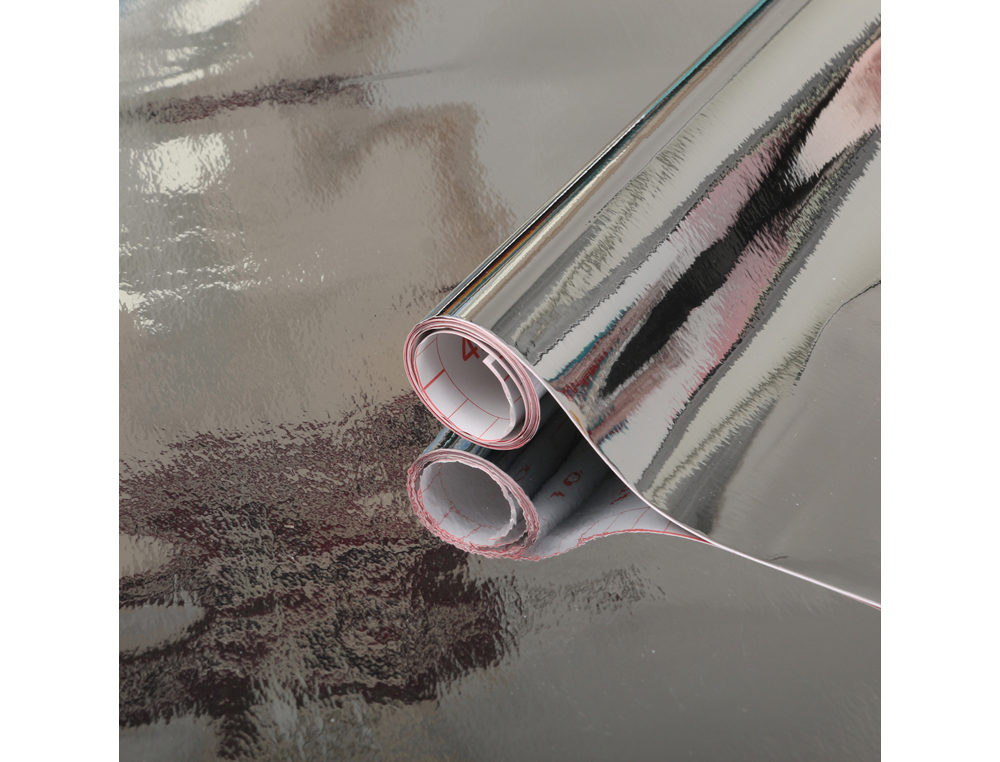 ROLLO ADHESIVO D-C-FIX PLATA BRILLO ANCHO 45 CM LARGO 15 MT