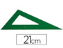 ESQUADRO FABER PLASTICO VERDE TRANSP 21 CM