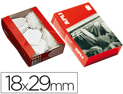 ETIQUETAS COLGANTES APLI 389 18X29 MM CAJA DE 1000 UNIDADES