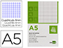 BLOC NOTAS LIDERPAPEL CUADRO 4MM A5 80 HOJAS 60G/M2 PERFORADO