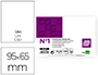 FICHAS EM CARTOLINA PACK COM 100 UNIDADES 65X95 MM