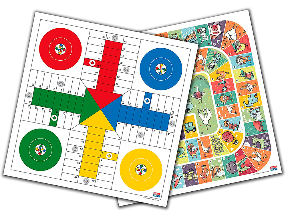 Fichas parchis 4 jugadores caja plastico