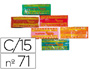 PLASTILINA JOVI 71 MIDA MITJANA CAIXA DE 15 UNITATS COLORS ASSORTITS