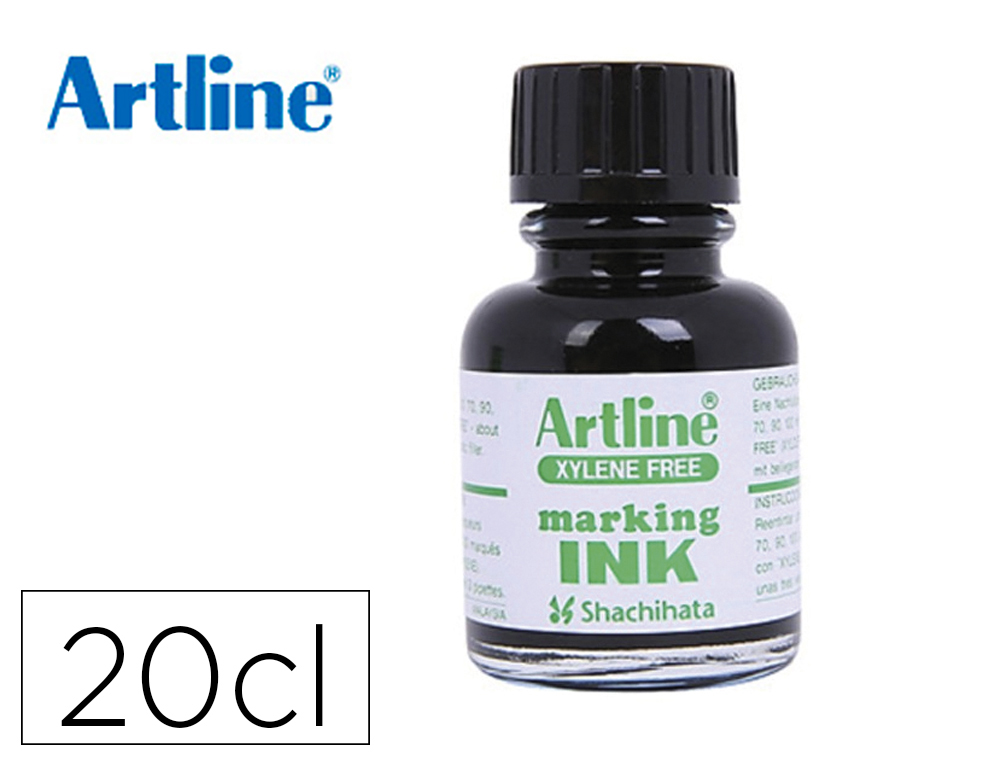 Tinta rotulador artline esk-20 negro bote 20 cc sin xileno