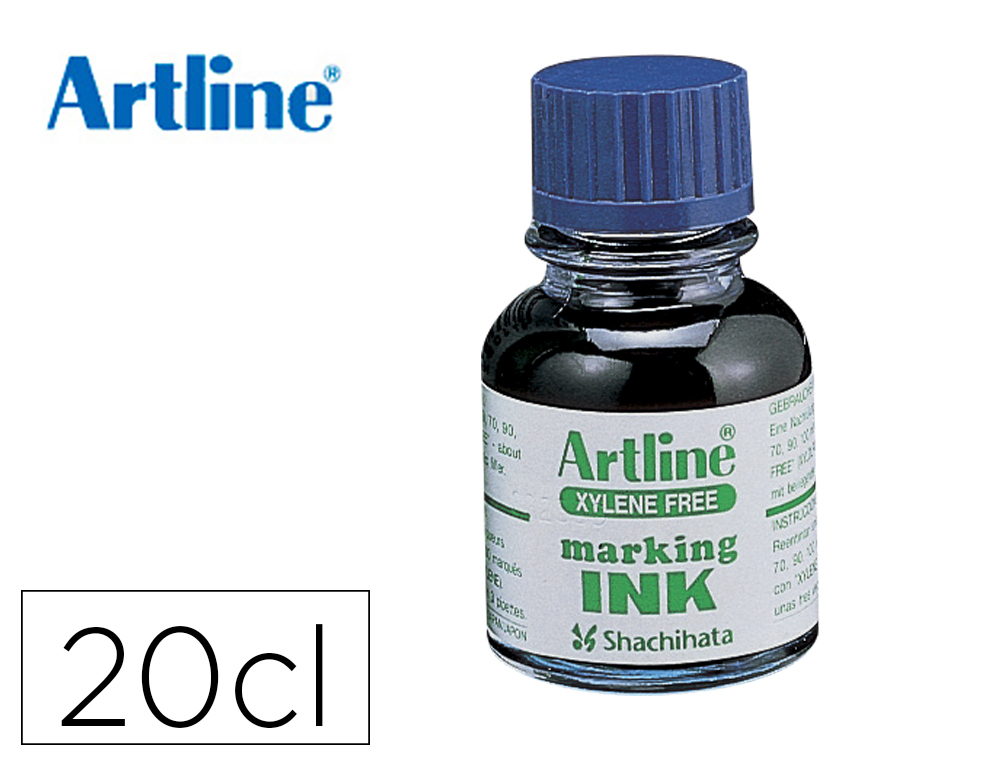 Tinta rotulador artline esk-20 azul bote 20 cc sin xileno