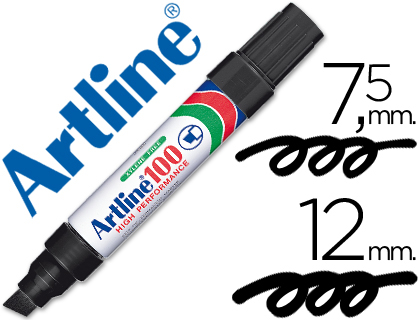 Rotulador Artline marcador permanente 109 negro punta biselada EK-109