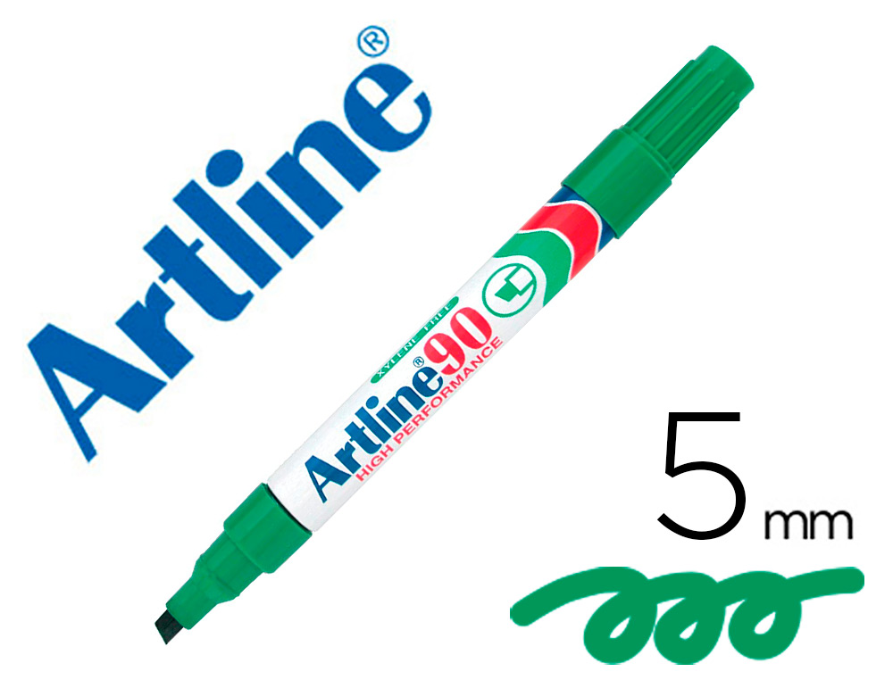 ROTULADOR ARTLINE MARCADOR PERMANENTE EK-50 NEGRO PUNTA BISELADA 6 MM PAPEL  METAL Y CRISTAL