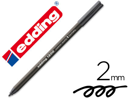 EDDING 1200 Rotulador negro trazo 0,5 a 1 mm. Ref. 1200-01