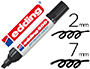 ROTULADOR EDDING MARCADOR PERMANENTE 500 NEGRO PUNTA BISELADA 7 MM RECARGABLE