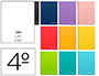 QUADERN ESPIRAL LIDERPAPEL QUART WITTY TAPA DURA 80H 75GR LLIS SENSE MARGE COLORS ASSORTITS