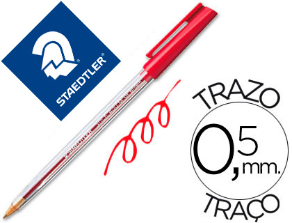 REPROGRAFIA Y SISTEMAS DE TOLEDO, S.L.  BOLIGRAFO STAEDTLER STICK ROJO CON  CAPUCHON