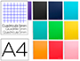QUADERN ESPIRAL LIDERPAPEL A4 MICRO JOLLY TAPA FORRADA 140H 75 GR QUADRE 5MM 5 BANDES4 TREPANTS COLORS ASSORTITS