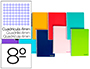 QUADERN ESPIRAL LIDERPAPEL BUTXACA VUIT SMART TAPA TOVA 80H 60GR QUADRE 4MM COLORS ASSORTITS