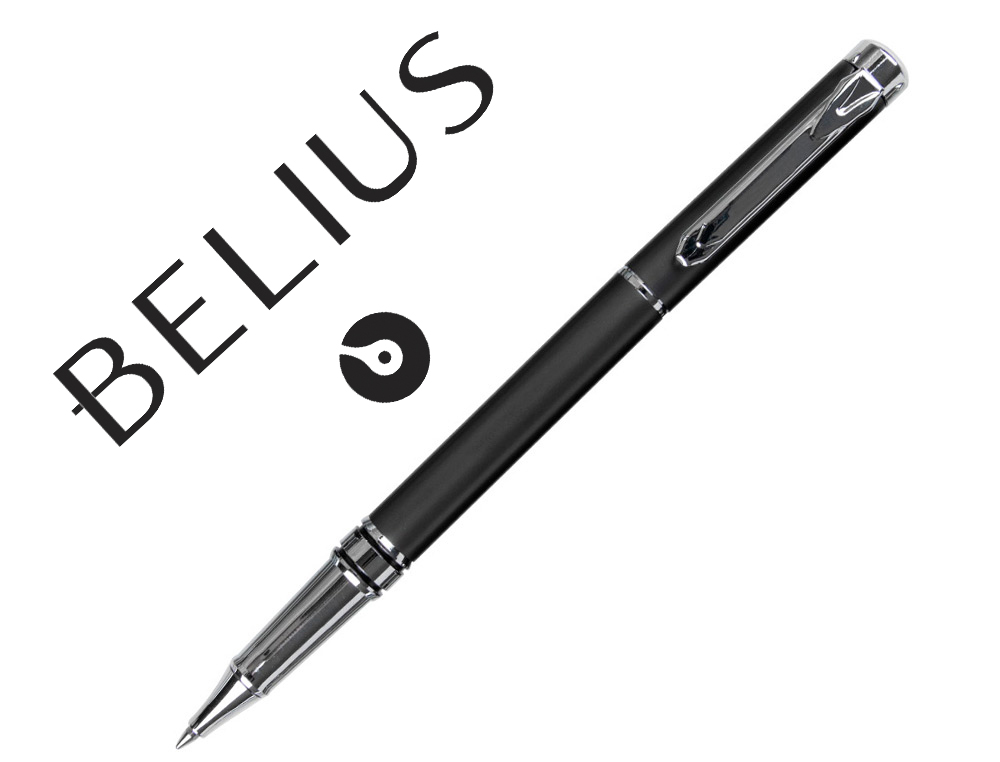 ROLLER BELIUS NUREMBERG GRIS OSCURO PUNTA 0,5 MM TINTA AZUL EN ESTUCHE