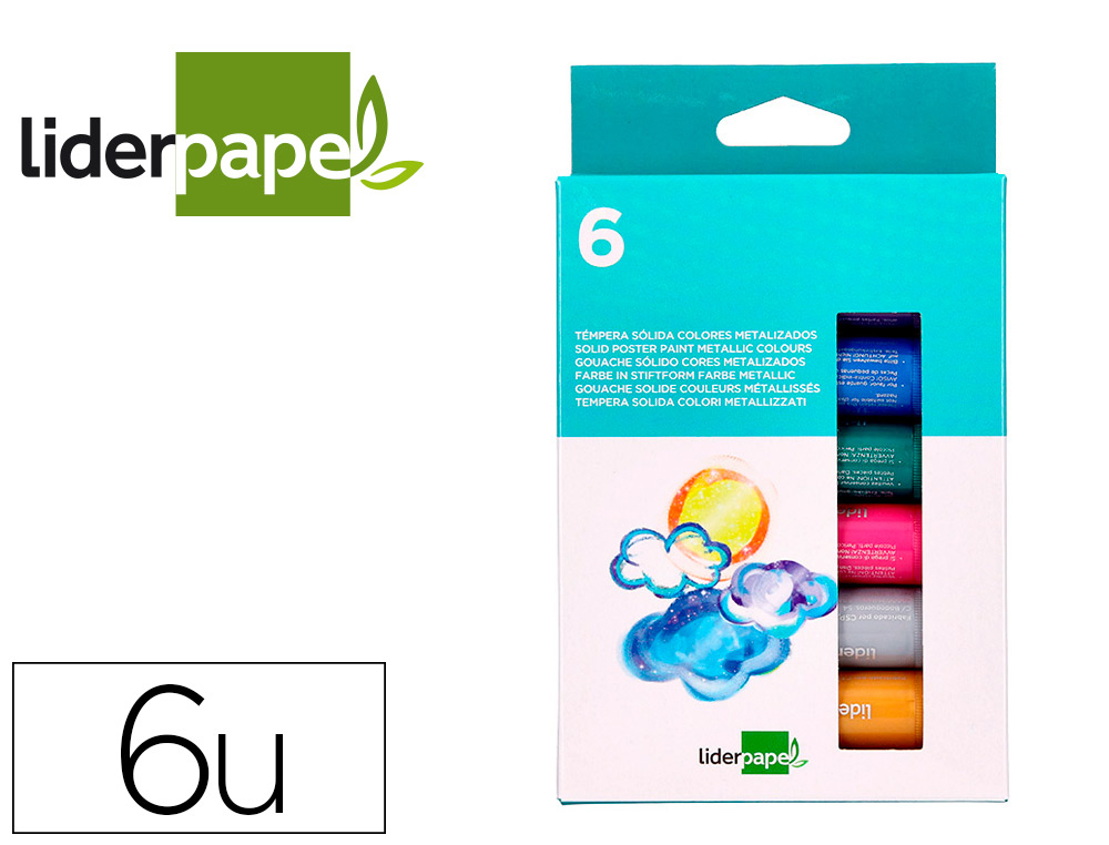 Tempera Solida Playcolor Pocket Escolar Caja 6 Barras 5 Gr Colores