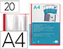 CAPA CATALOGO LIDERPAPEL 20 BOLSAS DIN A4 VERMELHO
