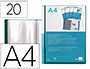 CAPA CATALOGO LIDERPAPEL 20 BOLSAS DIN A4 VERDE TR
