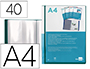 CAPA CATALOGO LIDERPAPEL 40 BOLSAS DIN A4 VERDE TR