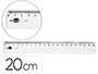 REGUA LIDERPAPEL EM PLASTICO TRANSPARENTE 20 CM