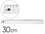 REGUA LIDERPAPEL EM PLASTICO TRANSPARENTE 30 CM
