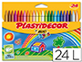 LLAPIS CERA PLASTIDECOR CAIXA DE 24 COLORS ASSORTITS