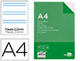 RECAMBIO LIDERPAPEL A4 100 HOJAS 60G/M2 PAUTA 5 2.5MM CON MARGEN 4 TALADROS