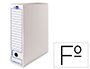 CAIXA ARXIU DEFINITIU LIDERPAPEL 104 FOLI CARTR RECICLAT 325G/M2 LLOM 100 MM BLANC 365X100X251 MM