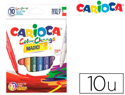 Rotuladores magicos color change 10 uni Carioca - Bazar Corona