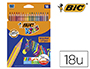 LAPIS DE COR BIC EVOLUTION STRIPES CAIXA DE 18 COR