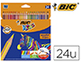 LAPIS DE COR BIC EVOLUTION STRIPES CAIXA DE 24 COR