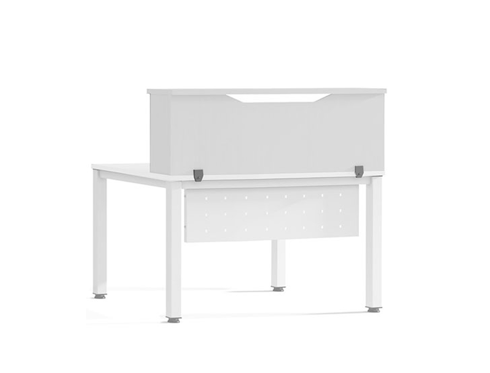 Mostrador de altillo rocada valido para mesas work metal executive 180x30x40 cm acabado aw04 blanco/blanco