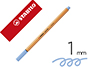 MARCADOR STABILO PONTA DE FIBRA POINT 88 AZUL CLAR