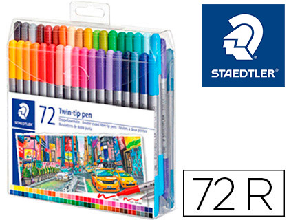 Rotulador Staedtler 3004 Doble Punta Hand Lettering Estuche de 12 (155782)