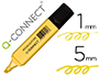 MARCADOR FLUORESCENTE Q-CONNECT PASTEL AMARELO PON