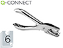 FURADOR Q-CONNECT DE ALAVANCA METALICO CROMADO 1 F