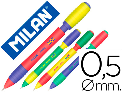 SIMPLIFICANDO, S.L. - OFICINAS  PORTAMINAS MILAN SWAY MIX 0,5 MM CON GOMA  COLORES SURTIDOS