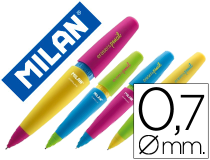 COPYSUR  PORTAMINAS MILAN CAPSULE MIX 0,7 MM CON GOMA COLORES