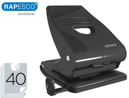 ALU 65 Metal 2-Hole Punch - Black - Rapesco Worldwide