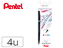 CANETA PINCEL PENTEL ARTIST EM BLISTER DE 4 CORES 
