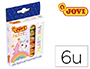 PLASTICINA JOVI 90 ESTOJO 6 UNIDADES CORES PASTEL 
