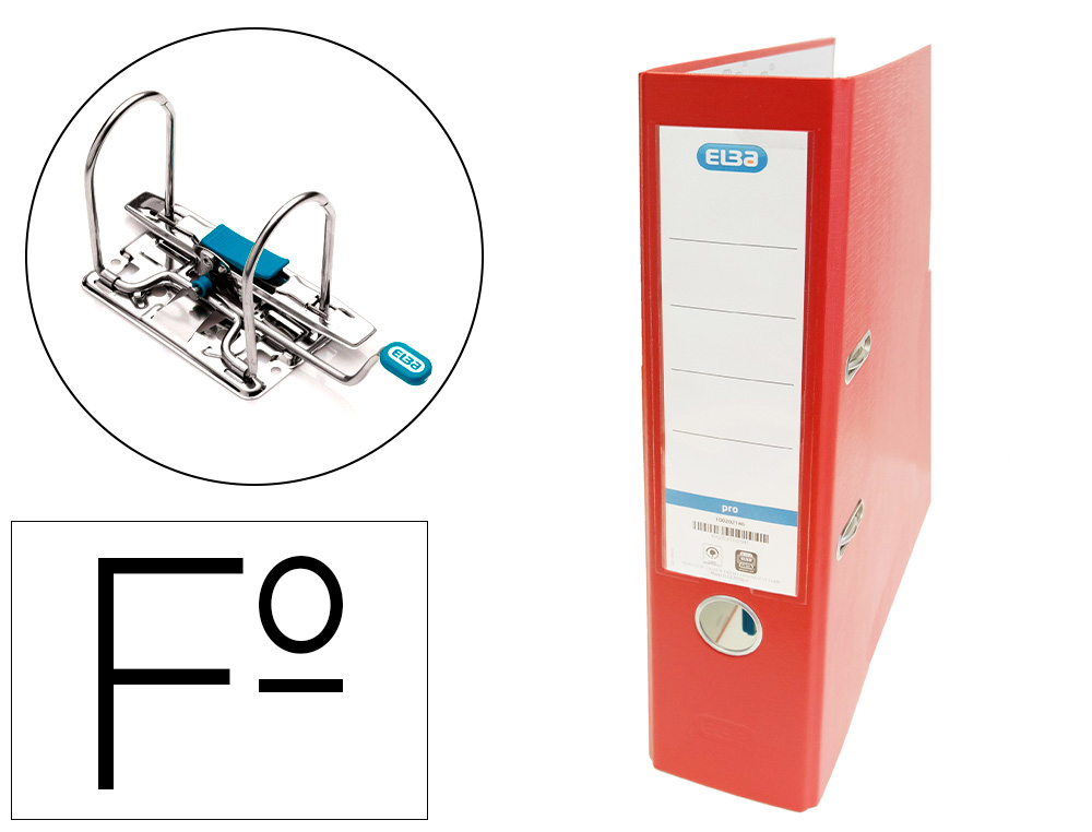CAJA ARCHIVADOR DE PALANCA CARTON FORRADO ELBA DIN A4 LOMO 85 MM AZUL