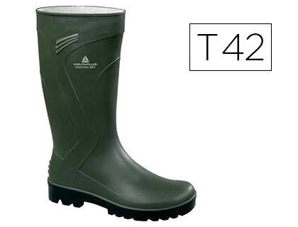 BOTA DELTAPLUS DE SEGURIDAD JOUCA PVC VERDE SUELA DE TACOS TALLA 42