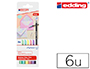 MARCADOR EDDING PONTA FIBRA 1200 PASTEL PONTA REDO