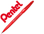MARCADOR PENTEL BRUSH SIGN PEN COR VERMELHO