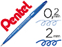 MARCADOR PENTEL BRUSH SIGN PEN COR AZUL
